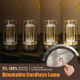 Cordless LED Table Lamp (Rechargeable Battery) - Creative Atmosphere Desk Light for Outdoor Camping, Restaurant, Bar & Bedroom Bedside Decor