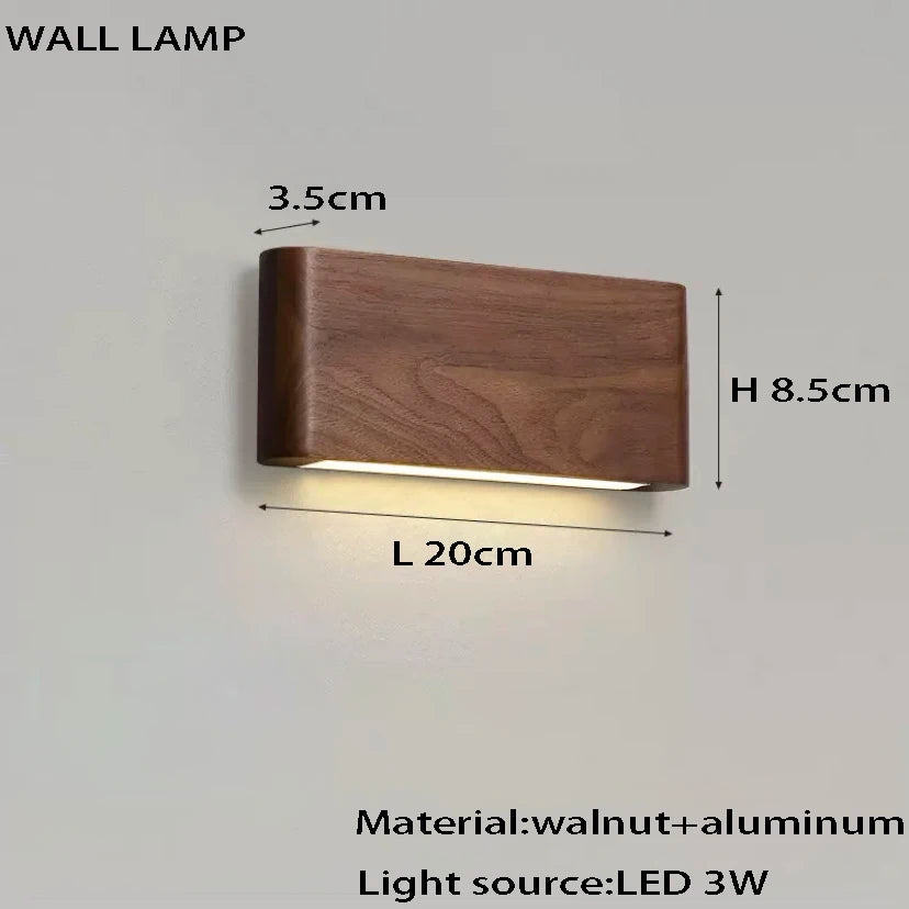 Modern Home Decoration Wooden Ceiling Chandelier Led Black Walnut Long Pendant Lamp for Dining Room Bar