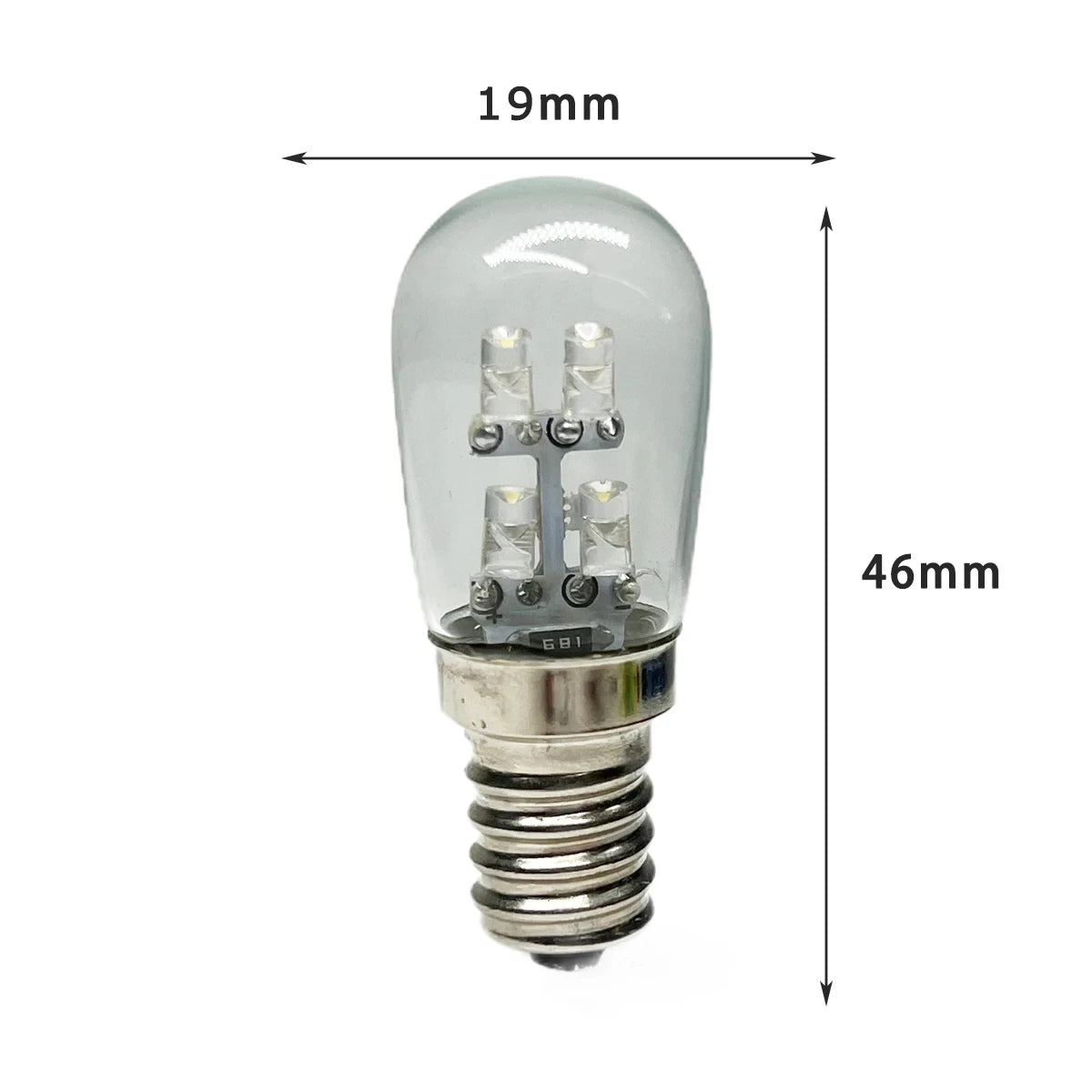 2W E12 LED Corn Light Bulb (110V/220V, 360° Beam) - Warm White 3000K & Cool White Appliance Bulb for Refrigerator & Sewing Machine