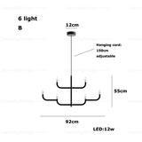 Italian Tree Gold Black Chrome Dimmable LED 2026 Pendant Light Suspension Luminaire Lampen Hanging Lamp For Foyer Dinning Room