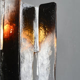 Copper Living Room Stained Glass Wall Lamp Modern Light Luxury TV Wall Designer Glass Simplicity Nordic Bedroom Bedside Lamp