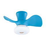 Modern Pink/Blue/White Creative 22 Inch Ceiling Fan Light with Remote Control for Living Room Bedroom
