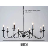 Retro Loft Living Room Chandelier Lighting E14 Vintage American Style Black/Gold Ceiling Chandelier Household Dining Room Light