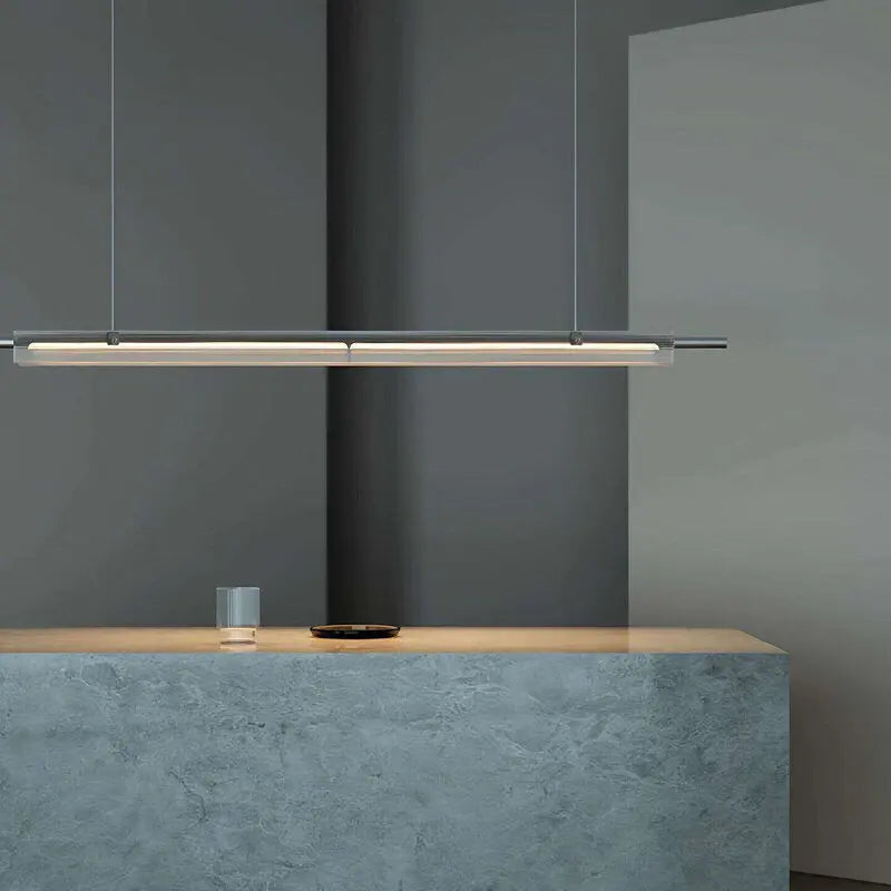 Italian Minimalist Glass Pendant Lamp for Restaurant Dining Table Bar - Taipei European Creative Designer Long Lamp Indoor Decor