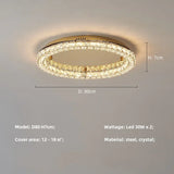 Luxuy gold LED Ceiling lamp modern crystals round ceiling chandelier for living room hotel hall bedroom restaurant lighting