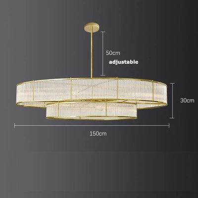 E14 LED Retro American Copper Golden Round Linear Pendant Lights.Pendant Light Suspension Luminaire Lampen For Dinning Room