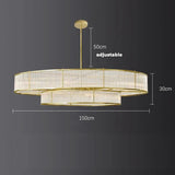 E14 LED Retro American Copper Golden Round Linear Pendant Lights.Pendant Light Suspension Luminaire Lampen For Dinning Room