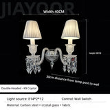 Luxury Crystal LED Wall Lamp - Modern Sconce Light Fixture for Villa Living Room Background, Bedroom Bedside & Home Decor