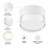 7W Circular Spot Light, 3000K 4000K Optional, LED Downlight Surface Mounted Nordic Ceiling Light Living Room Lighting