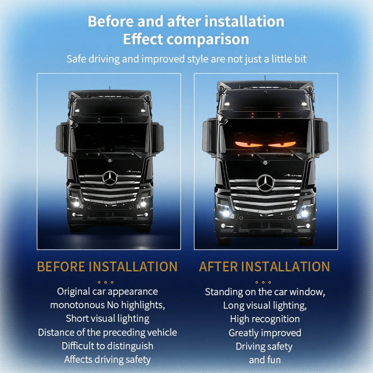LED Truck Pixel Panel - Custom "Devil Eye" Scrolling Text Windshield Display