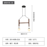 Italian Porada ASTRA Wooden Pendant Light Retro Multi Head Minimalist Restaurant Living Room Chandelier LED Interior Decora Lamp