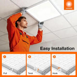 2x4 LED lat Panel Light, Ceiling Light ixture, 30W/35W/45W, Selectable Color 3500K/4000K/5000K, 3300/3850/5000 LMS, Dimmable LED
