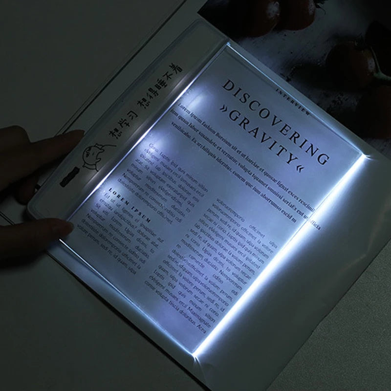Student Night Reading Lamp Flat Plate Car Travel Panel LED Led Flat Night Vision Reading Light Tablet Book Light Eye Protection