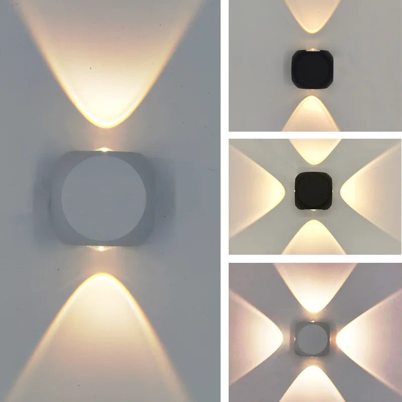 Nordic Wall Lamp Led COB IP65 Waterproof Aluminum Outdoor Indoor Up Down White Black Modern For Home Stairs Bedroom Bedside