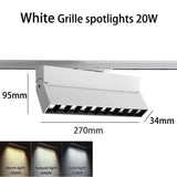 LED Track Light Spotlight Grille Light Surface-mounted Ceiling Light Black White 10W20W Dimmable Commercial Home Indoor Lighting