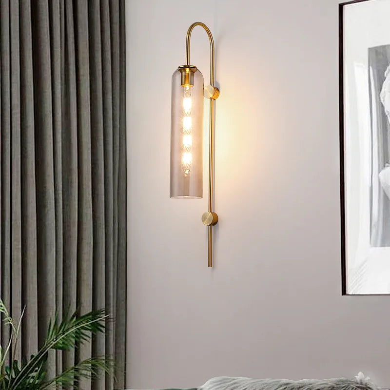 Modern Designer Glass LED Wall Lamp Bedroom Bedside Living Room Restaurant Staircase Bar Indoor Lighting Decors Light Fixtures