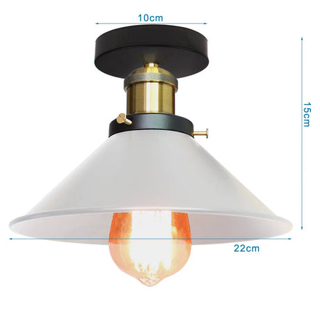Vintage Retro Ceiling Light Flush Mount Lamp Shade Industrial Lights Lighting for Indoor Bedroom Kitchen Living Room Home Decors