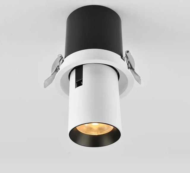 Dimmable Embedded LED Downlight Simple Modern Rotate 360 Degrees 10W Stretch Spotlight Ceiling Indoor Lighting 110V-240V