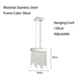 Postmodern Luxury K9 Crystal Chandelier Led G9 Chrome Steel Chandelier Dining Room Living Room Home Hanging Lighting Fixtures