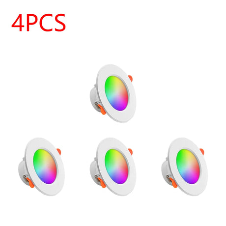 Tuya Smart LED Downlight LED Ceiling Recessed Down Light Dimmable Spot Lamp 10W RGB +CW+WW Changeable LED Downlight