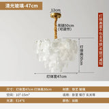 French Luxury Crystal Living Room Pendant Light Internet Famous Creative Shell Light Romantic Clover Pendant Light