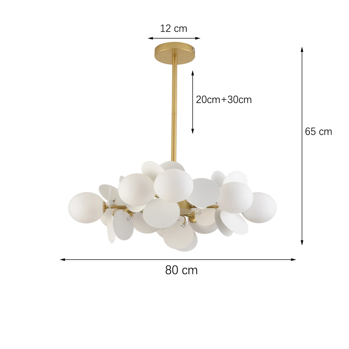 Pendant Lamp Glass Ball Ceiling Hanging Light Suspension for Bedroom Dining Living Room Kitchen
