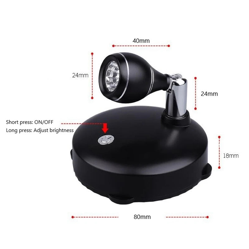 Wireless Spotlight Indoor, Battery Operated Accent Lights Art Lights for Paintings, LED Wall Light with Remote (2 Pack, B)