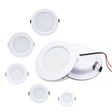 10PCS White Body Recessed LED Downlight - Universal AC/DC 12V 24V 110V 220V Ceiling Light