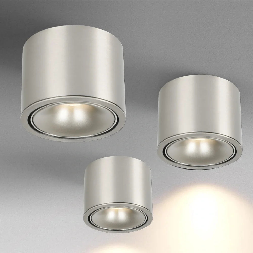 Ultra Thin Surface Mounted Rotating Anti Glare Downlight COB Ceiling Lamp Dimmable LED spotlights AC220V living room bedroom