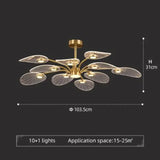 Nordic Gold Lotus Ceiling Light - Luxury Acrylic Hanging Lamp for Dining Room