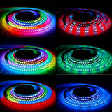 WS2812B WS2813 WS2815 Programmable LED Strip Light (1–5M, 144 LEDs/m) - DC5V/DC12V High-Density RGB Chasing Pixel Ribbon