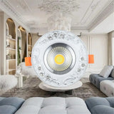 French Diamond Resin Figure LED Recessed Downlight (3W 5W 7W 10W 220V) - Decorative Art Ceiling Spotlight for Hotel Foyer, Hallway & Home Decor
