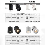 350° rotation 90° up and down folding adjustable light mounting and track spotlights suitable for home merchants 10W,12W,15W,18W