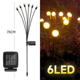 LED Firefly Lamp Solar Outdoor Light Garden Decoration Waterproof Garden Home Lawn Fireworks Light Floor New Year Christmas