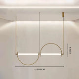 Minimalist LED Hanging Chandelier - Modern Pendant Light for Living Room & Office