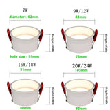 2022 New Style Beam Angle 60 Degree Recessed LED Downlight 24W20W/18W15W/12W9W7W Dimmable Deep Glare LED Ceiling Lamp Spot Light