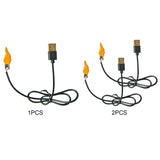Flame Shaped Bulb USB 5V Christmas Flame Tip Lights Bulb Plug and Play Design for Indoor Outdoor Party Patio Home Decor