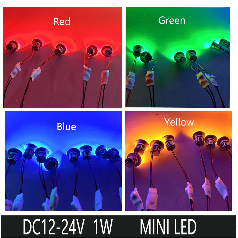 Black White Silver 1W Mini Spotlight Downlight Display Cabinet Bar Table 12V 24V Ceiling Embedded Staircase Indoor LED Star