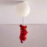 Nordic Cartoon Balloon Ceiling Lamp Creative Warm Resin Animal Dog Ceiling Chandelier Children's Room Bedroom Living Room Decor