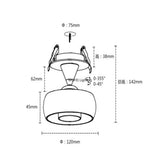 Surface Mounted Spotlight Circular Wall Washer Living Room Painting Light Foyer Aisle Lamp AC 220V 240V Track Lighting Fixture