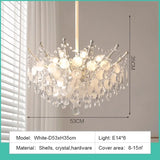 LED French Medieval Pendant Light Style Luxury Blue Crystal Chandelier for Villa Living Room Bedroom Hallway Ceiling Lamp
