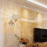 Modern LED Crystal Wall Light Wall Mounted Pendant Lamp E27 Socket Elegant Crystals Wall Sconce Decorative Bedroom Aisle Stairs