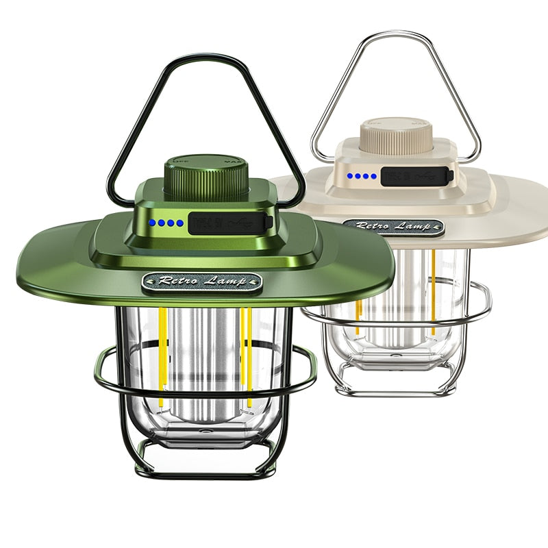 LED Tent Lamp Handle Night Light Camping USB Rechargeable Bulb Outdoor Portable Emergency Lantern With Infinite Dimming Function