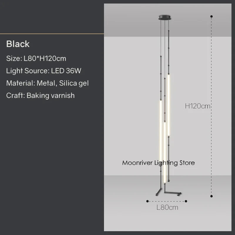 Modern Art Bar Counter Chandelier Restaurant LED Hanging Lamp Simple Line Home Decor Pendant Light Lobby Pendant Light Lamparas