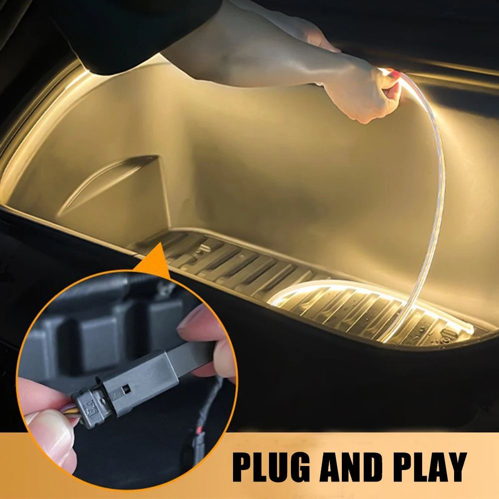 Front Trunk Atmosphere Light for Tesla Model 3 Y led interior light Strip Easy Install Waterproof Flexible Auto Modified 12v