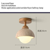 Travertine Stone LED Ceiling Lamp Aisle Corridor Light Fixture For Living Room Dining Room Bedroom Decor Chandelier Ceiling Lamp