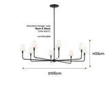 American Style LED Pendant Lamp Modern Minimalist Chandelier Kitchen Island Restaurant Bar Living Room Home Decor Factory Direct
