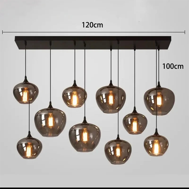 Modern Glass Led Lights Pendant Lamps for Living Room Chandeliers for Dining Room Hanging Light Indoor Lighting Suspension