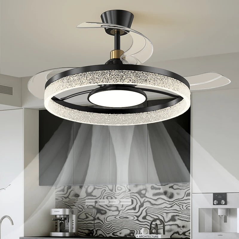 Fan Light 2026 New Living Room Light Luxury High end Italian Minimalist Restaurant Ceiling Fan Light Whole House Lighting Fixtures
