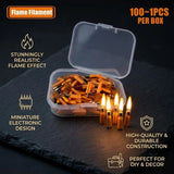 DC3V COB LED Flickering Flame Edison Filament Diodes (1–100 Pcs) - Flexible Vintage Candle Light Engine for DIY Bulbs & Party Decor